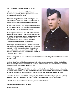 A preview of a PDF biography for Steele, John David